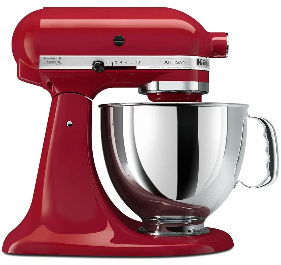 220 Volt KitchenAid 5KSM150PSEER Artisan Stand Mixer - Empire Red