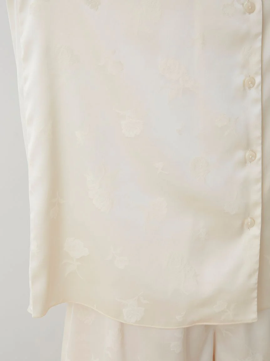 Flower Satin Pajama Sleep Shirt