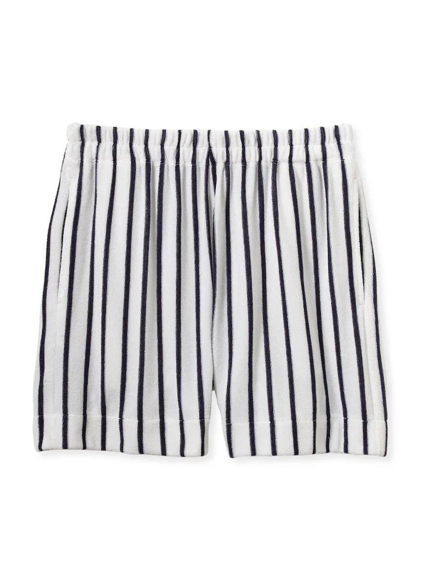 Cool-Touch Striped Pile Shorts