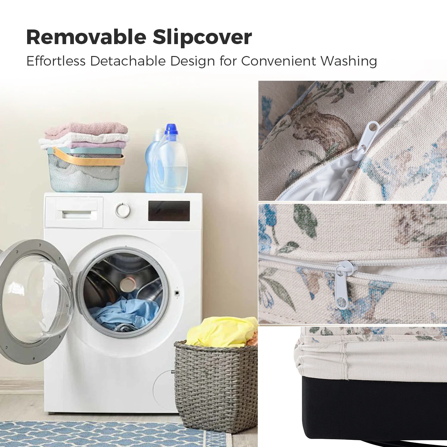 Armando Slipcovered Swivel Chair in Bird