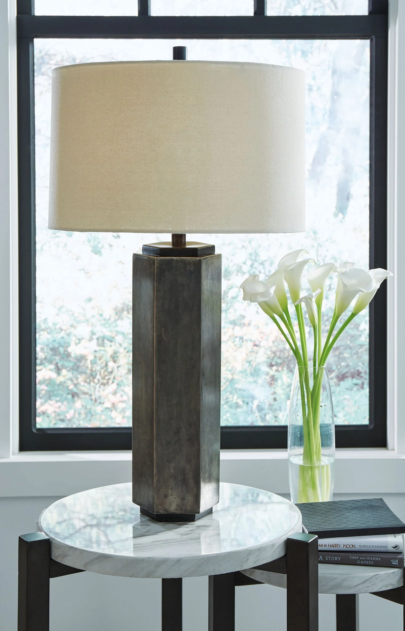 Dirkton - Metal Table Lamp  - Antique Pewter Finish