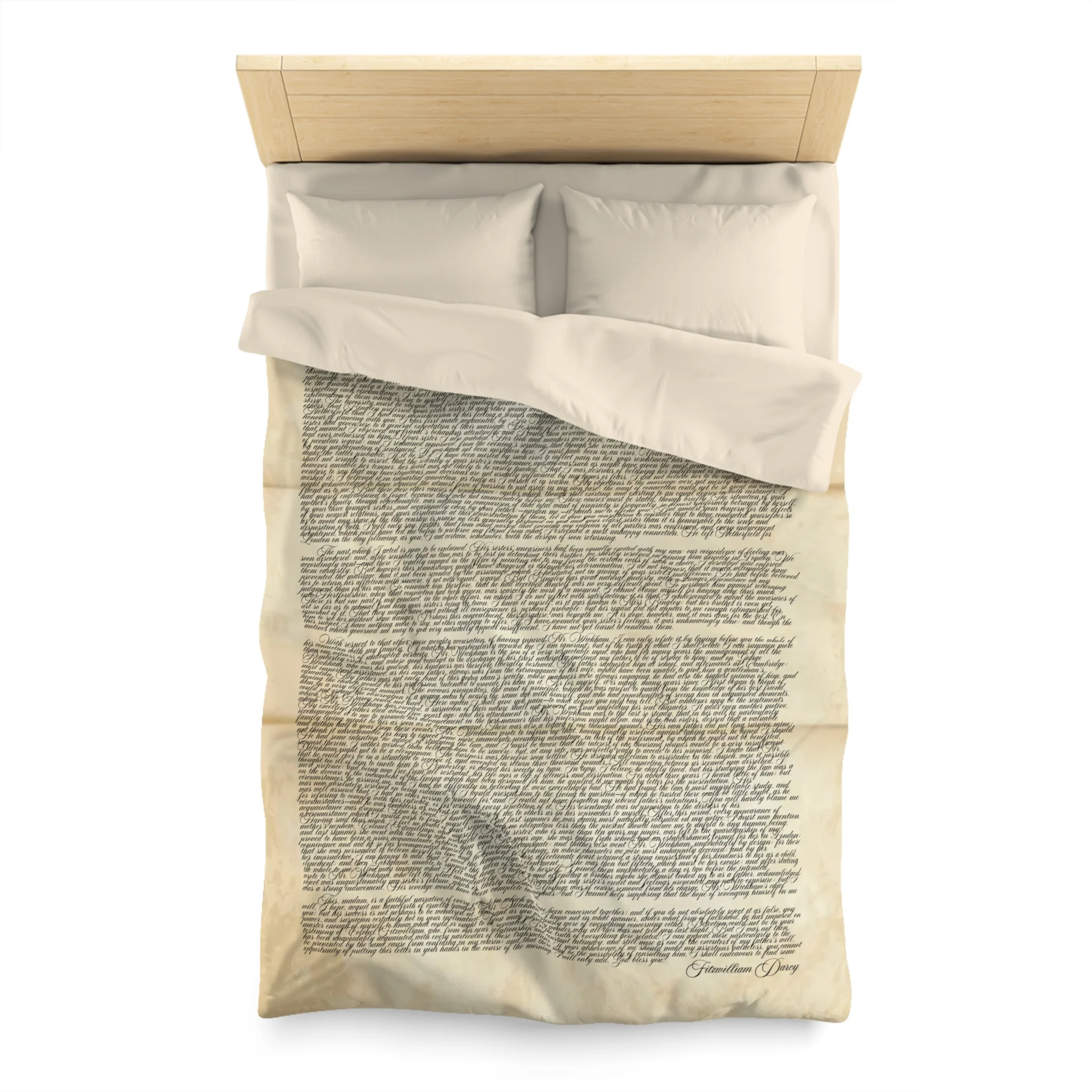 Mr. Darcy's Letter Duvet Cover