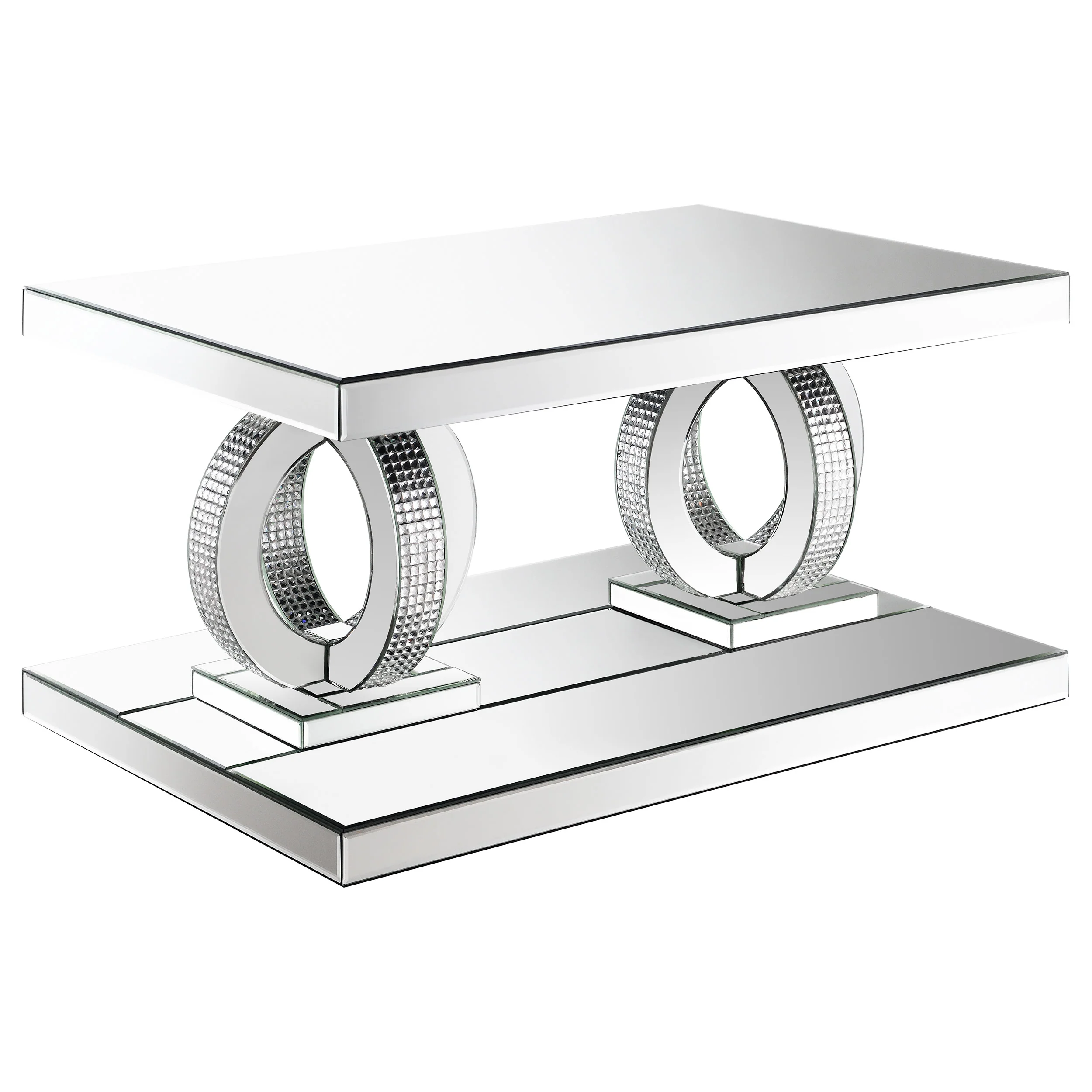 Breena Mirrored Coffee and End Table Set