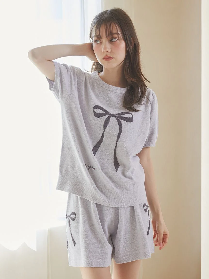 Ribbon Jacquard Pullover Sweater