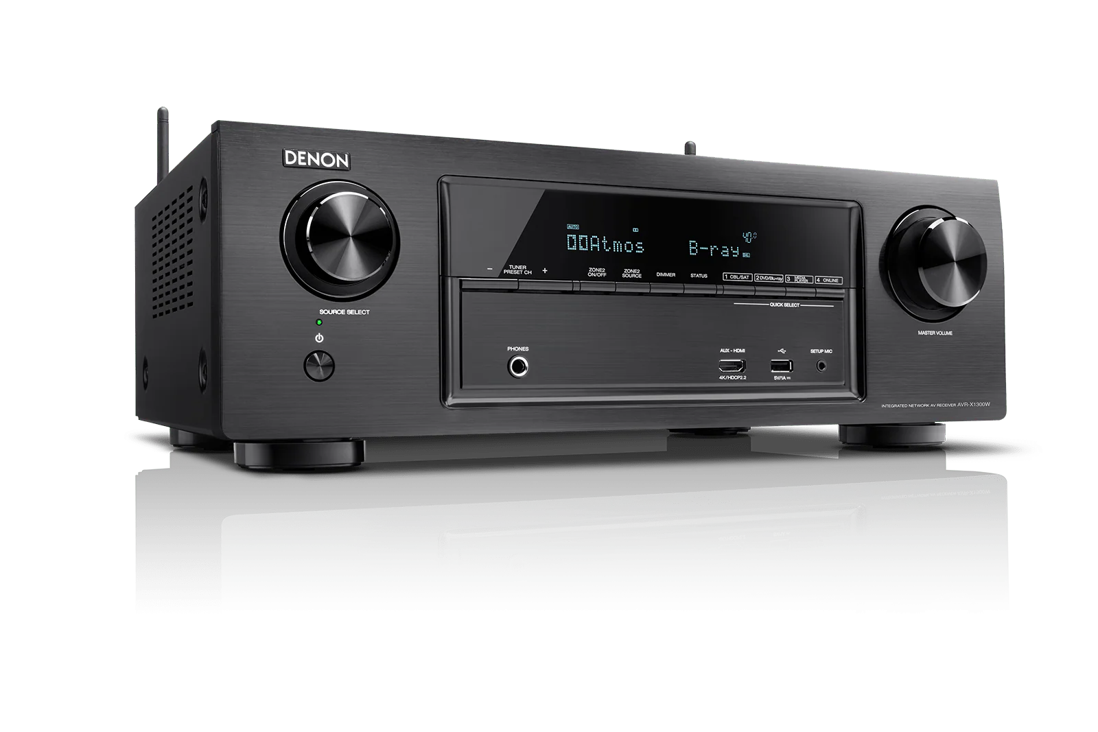 Denon AVR-X1300W 7.2 Channel 220 Volt Audio/Video Receiver with Wi-Fi