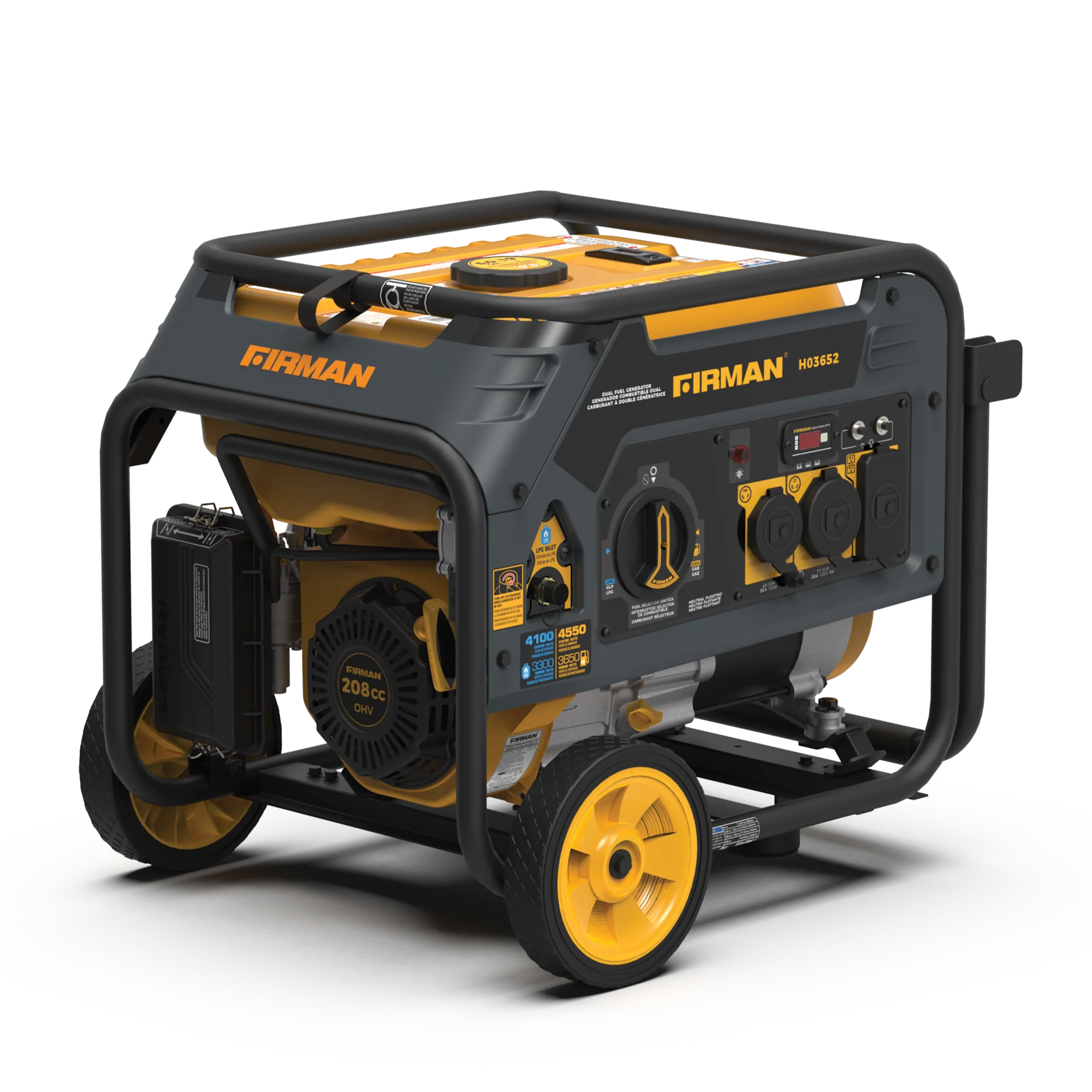 Dual Fuel Portable Generator 3650W Recoil Start