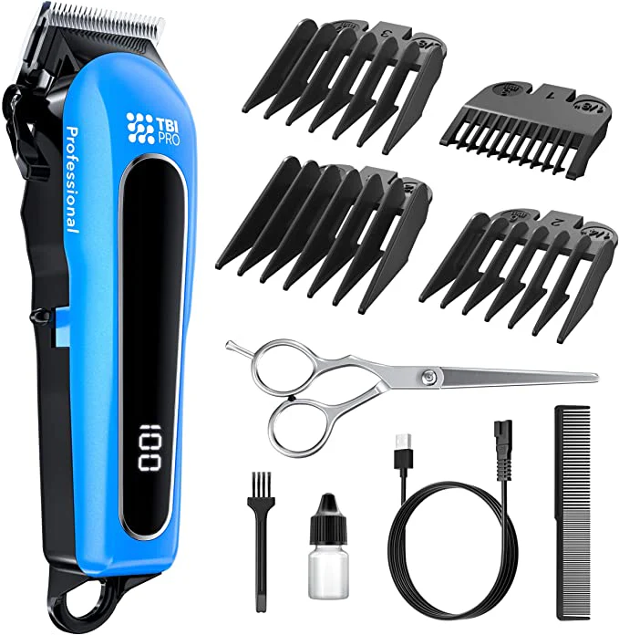 PRO SERIES Professional Cordless clipper and beard trimmer 110 220 240 volts 50 / 60 hz with clipper combs and scissors included