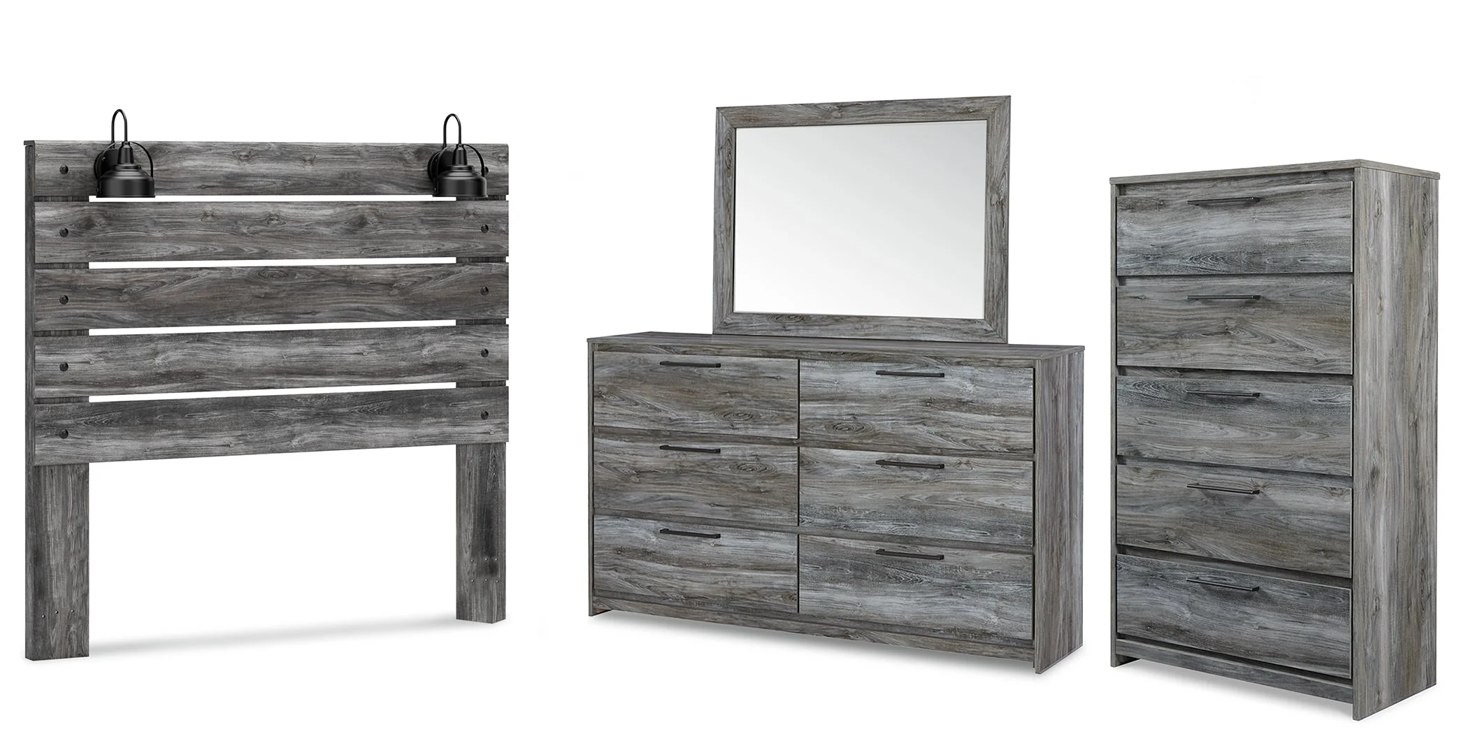 Baystorm Grey Panel Bedroom Set