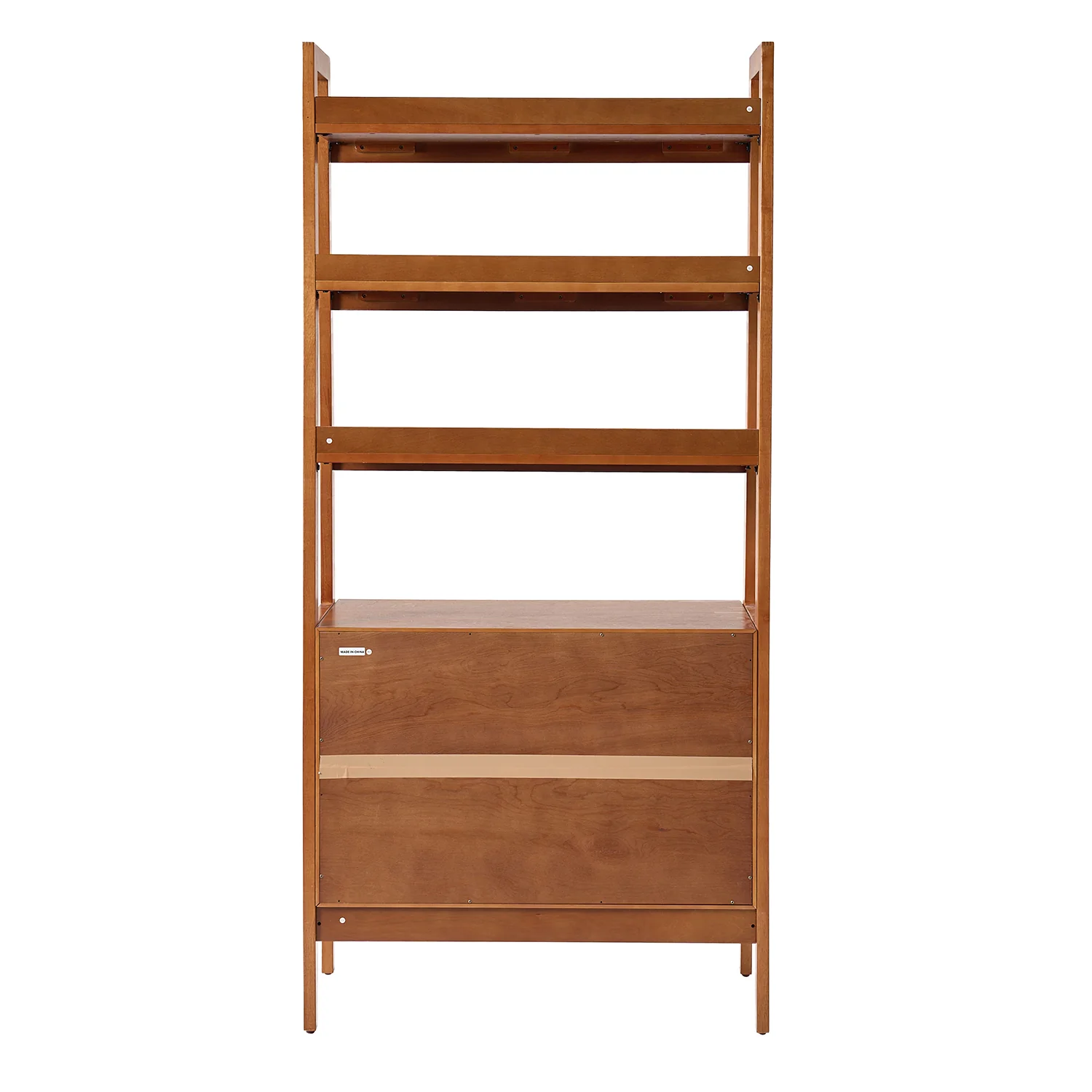 Andr聨s Solid Wood Ladder Bookcase in Acorn