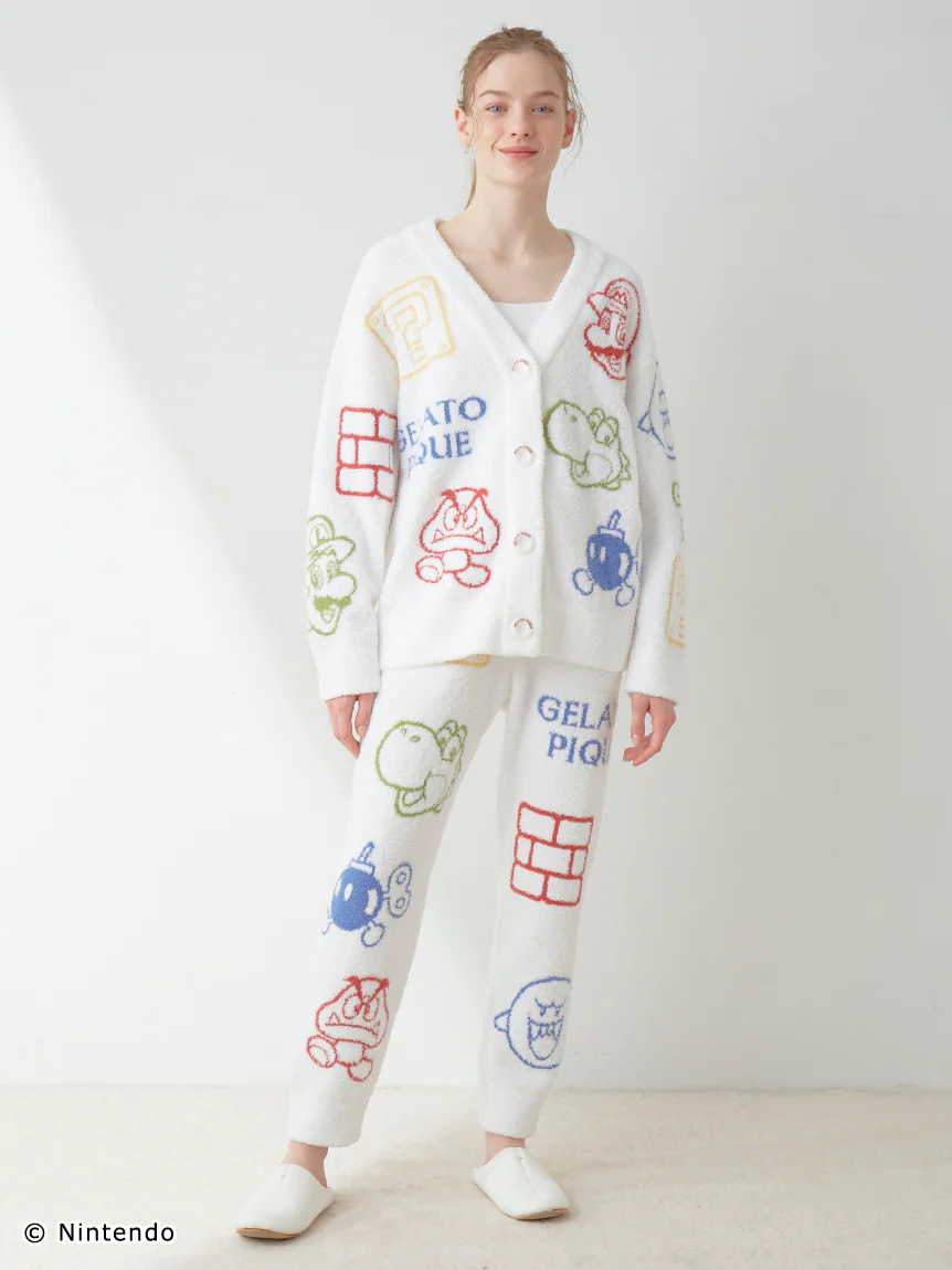 SUPER MARIO™️ WOMENS Baby Moco Character Patterned Jacquard Cardigan