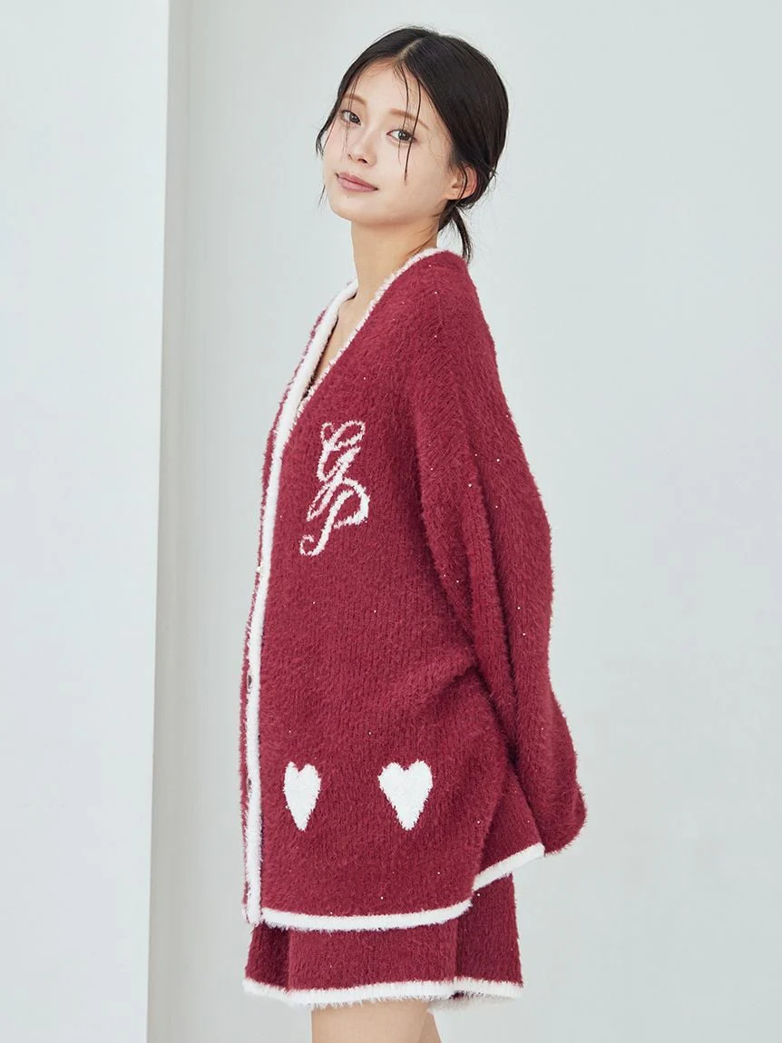 Glittering Feather Cardigan