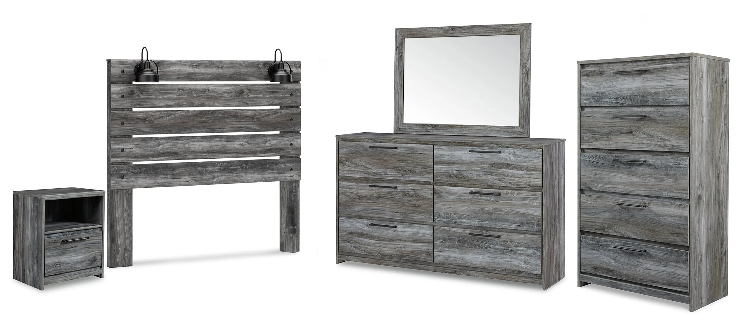Baystorm Grey Panel Bedroom Set