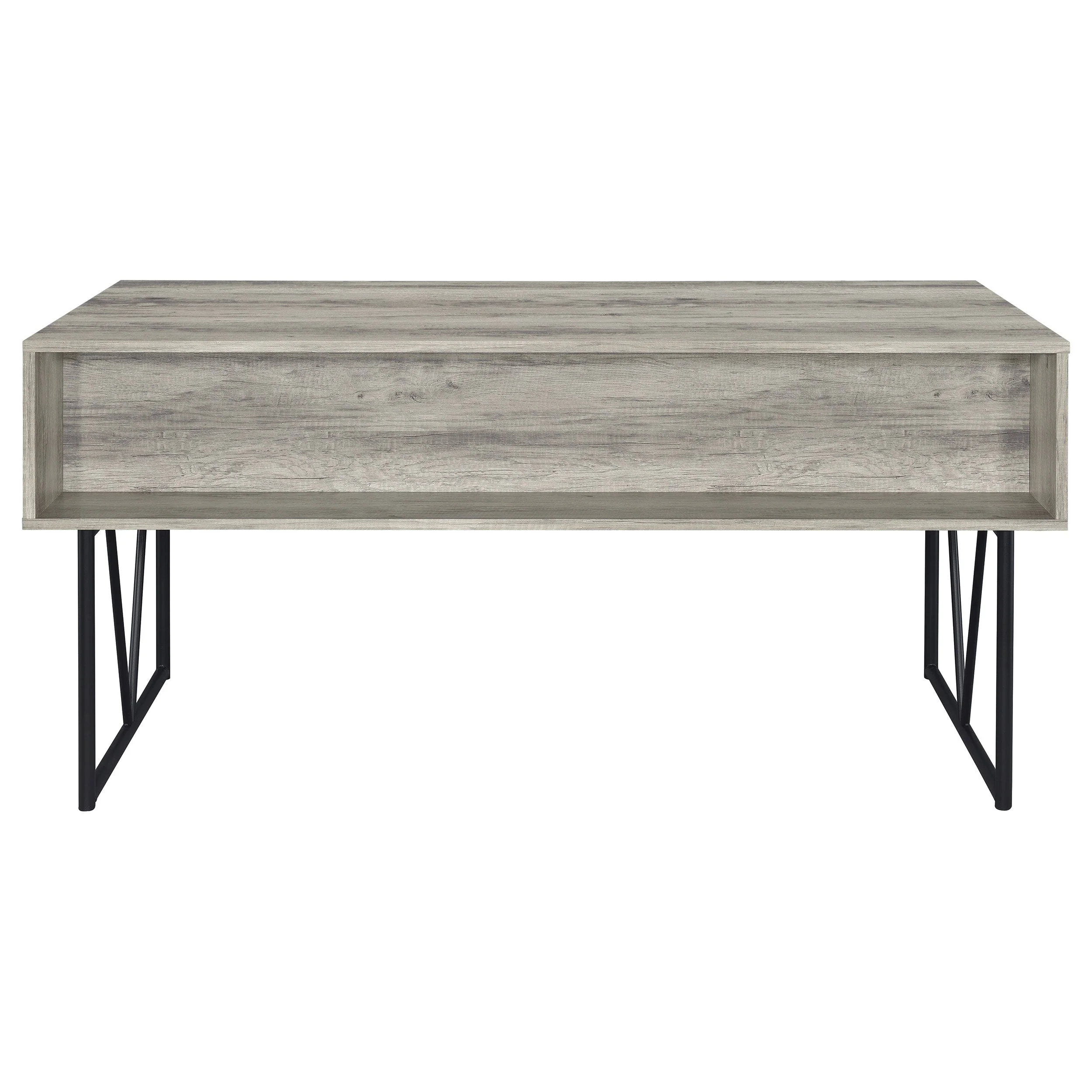 Analiese 63-inch 4-drawer Writing Desk Grey Driftwood