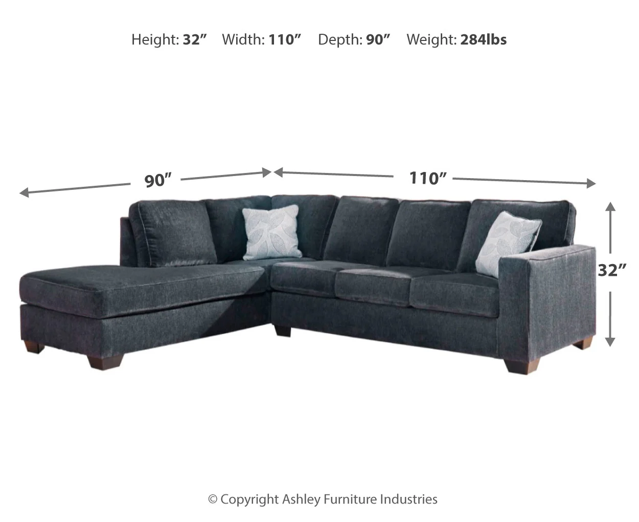 Altari 2-Piece Sleeper Sectional with Chaise