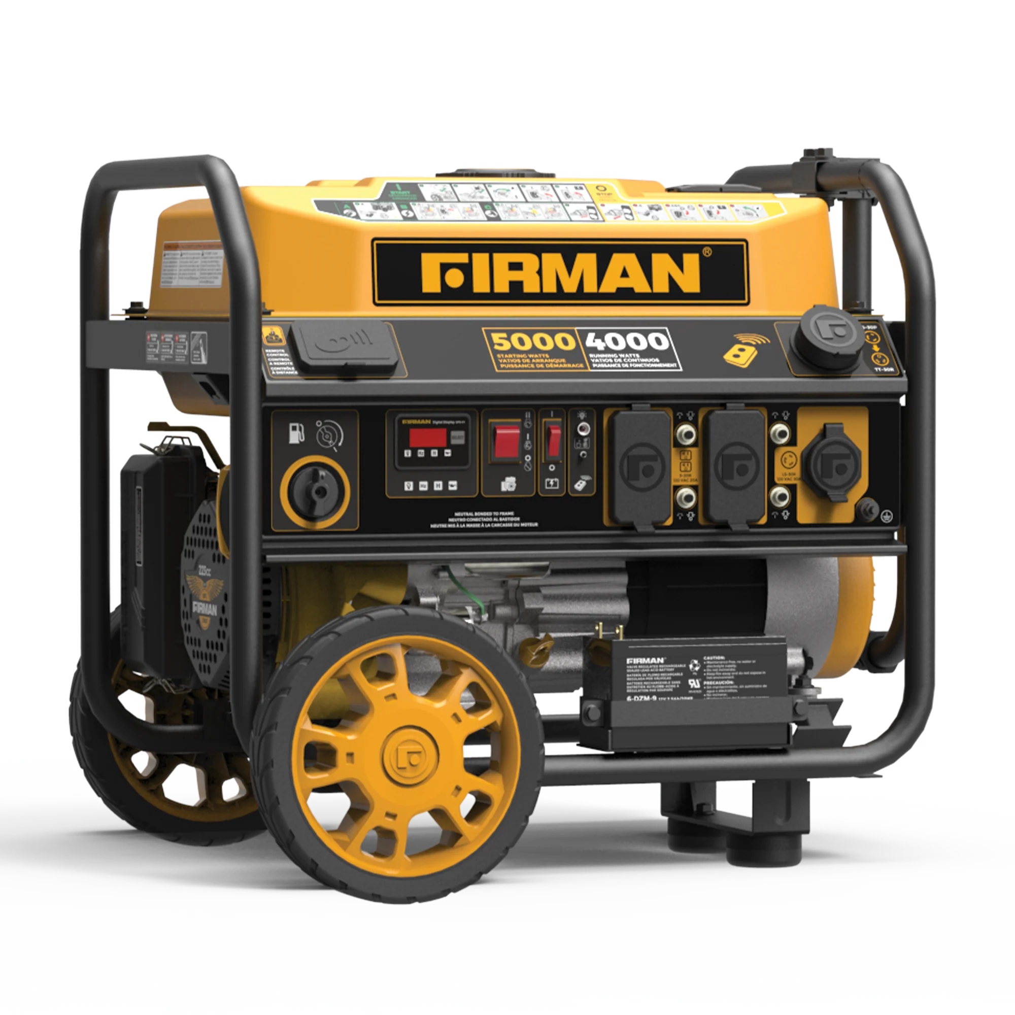 Gas Portable Generator 5000W Remote Start 120V