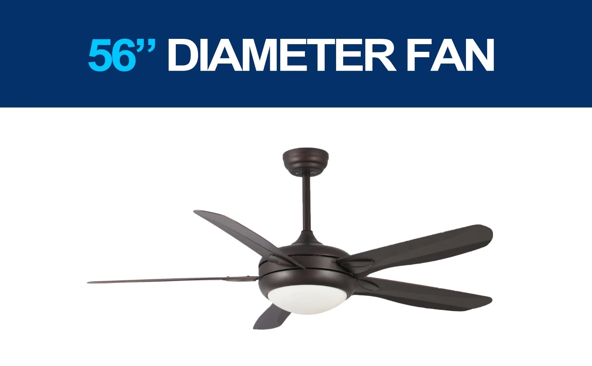 Daewoo 220 volt ceiling fan DARK BRONZE with LED light remote 5 blades 220v 240 volts 50 hz  DE56CDNB01