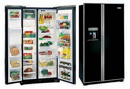 Frigidaire GLVC25VBGB 220 Volts 22.6cu. ft  Black Side by Side Refrigerator 220-240 Volts