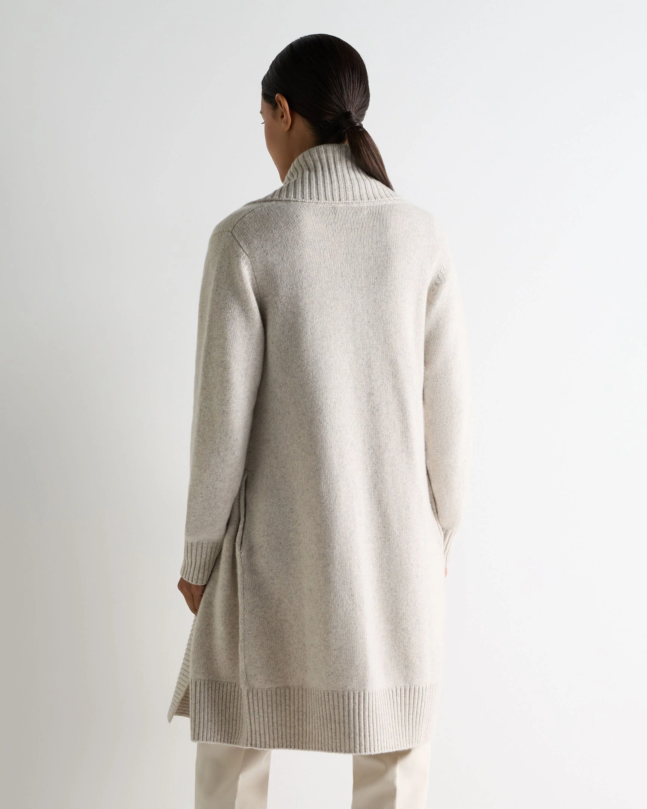 Women's Abbey Cashmere Cardigan Ash Grey Marl