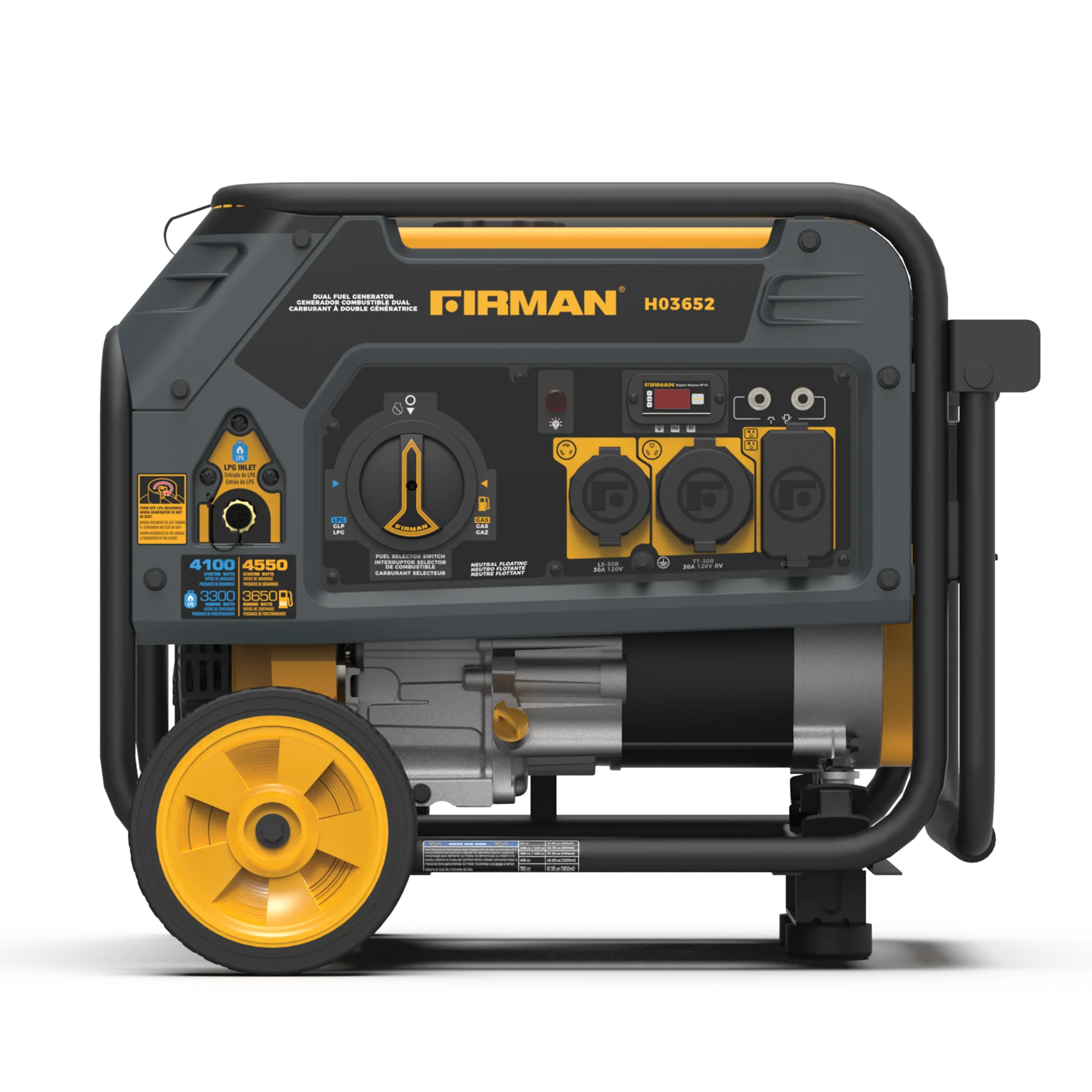 Dual Fuel Portable Generator 3650W Recoil Start