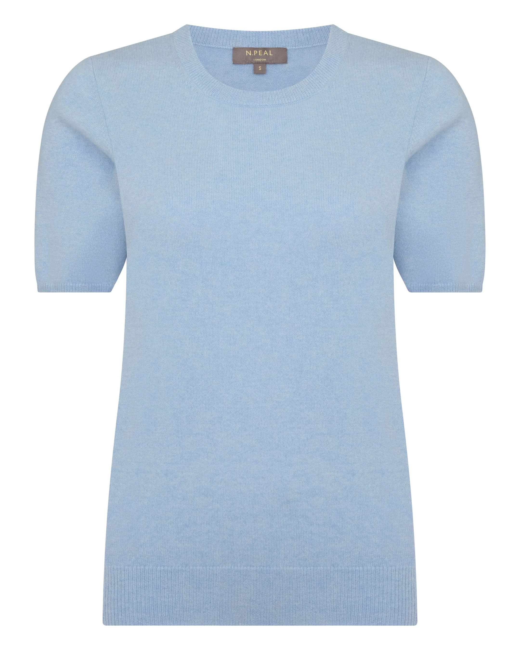 Women's Milly Classic Cashmere T-Shirt Sea Mist Blue