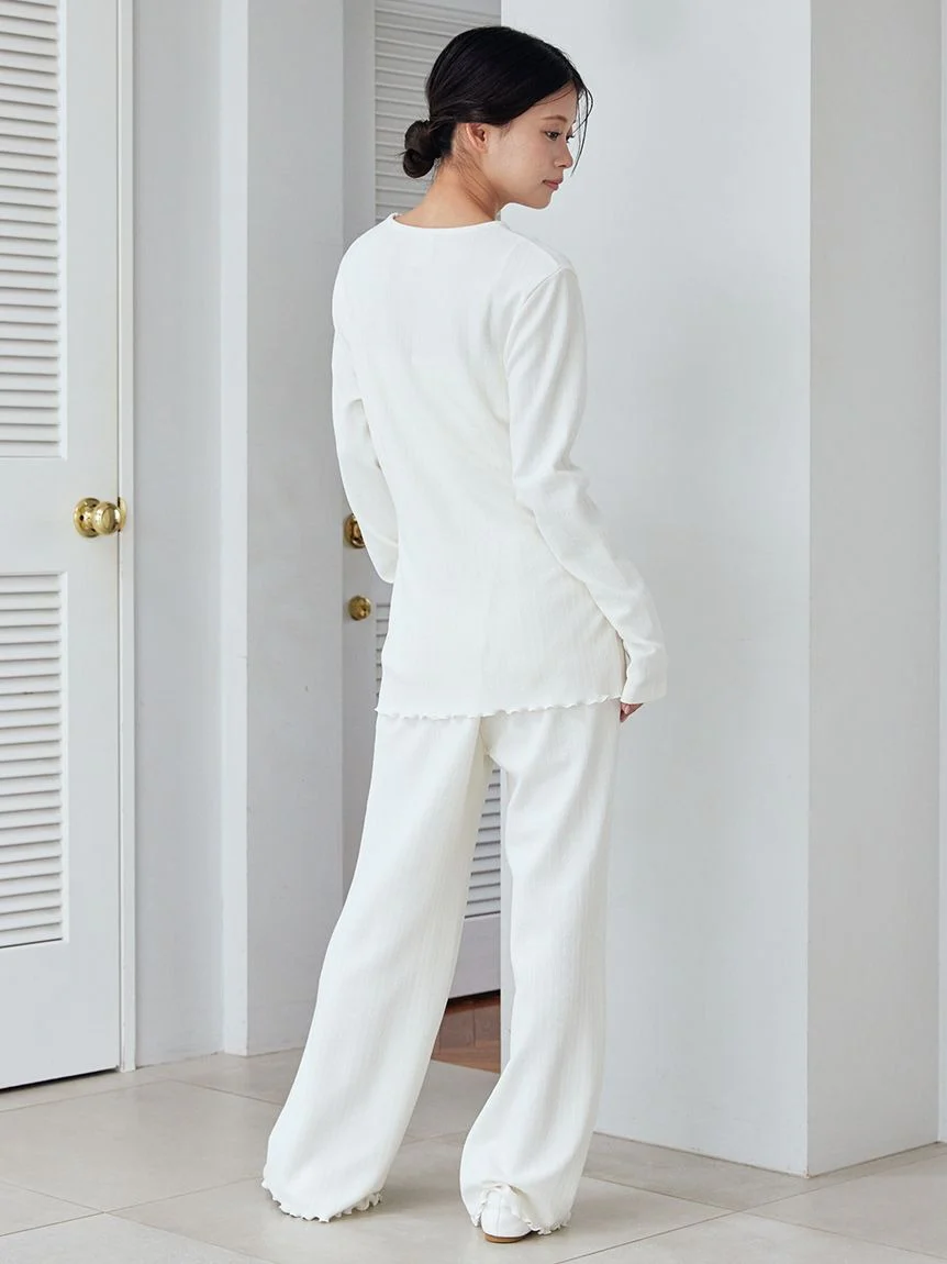 Heart Aran Cut-and-sew Pants