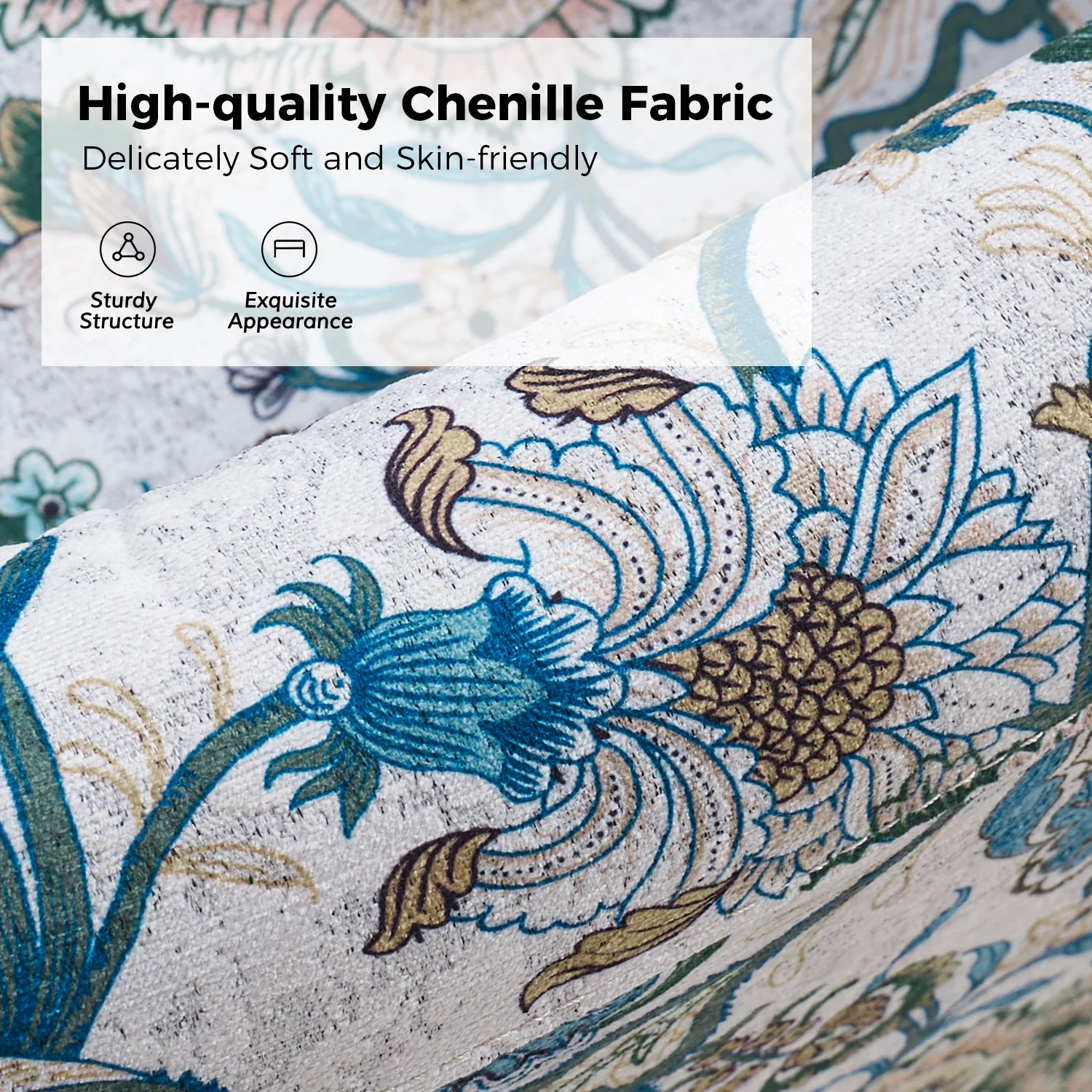 Armando Slipcovered Swivel Chair in Blue