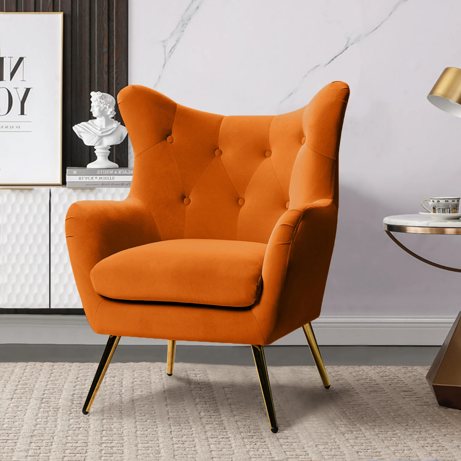 Arama Accent Chair in Orange