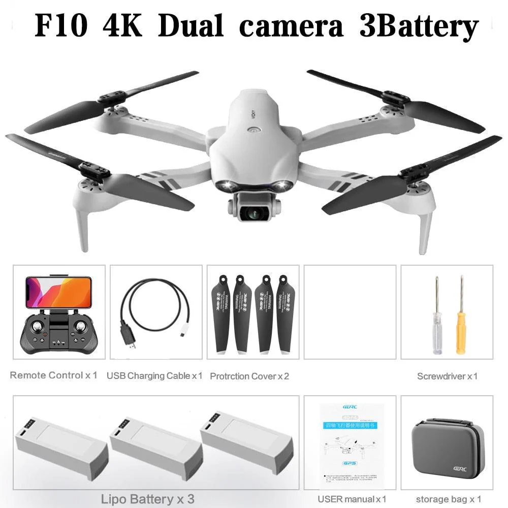 4DRC New 4K HD Dual Camera GPS 5G WIFI Wide Angle FPV Real-time Transmission RC Distance 2km Professional Drone Dron Gift Toys