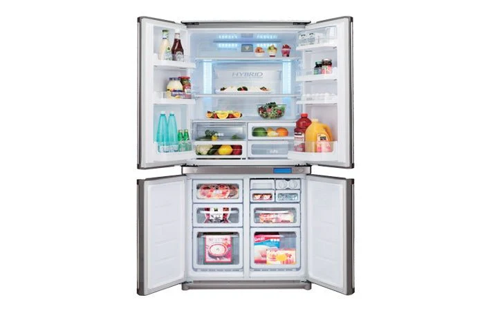 Sharp SJ-F82SL Stainless Steel 4-Door Refrigerator for 220/240 Volts