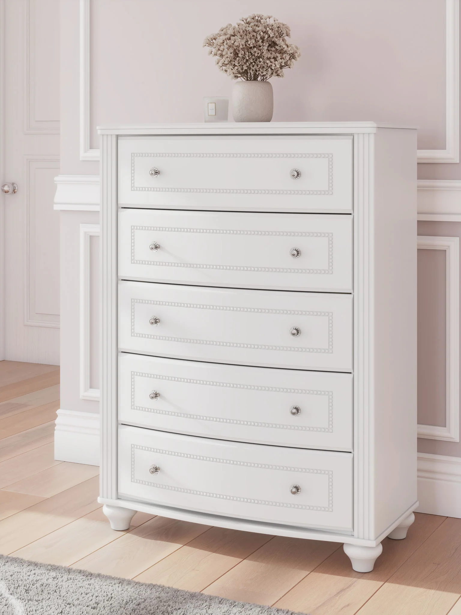 Kozlani - Five Drawer Chest - White