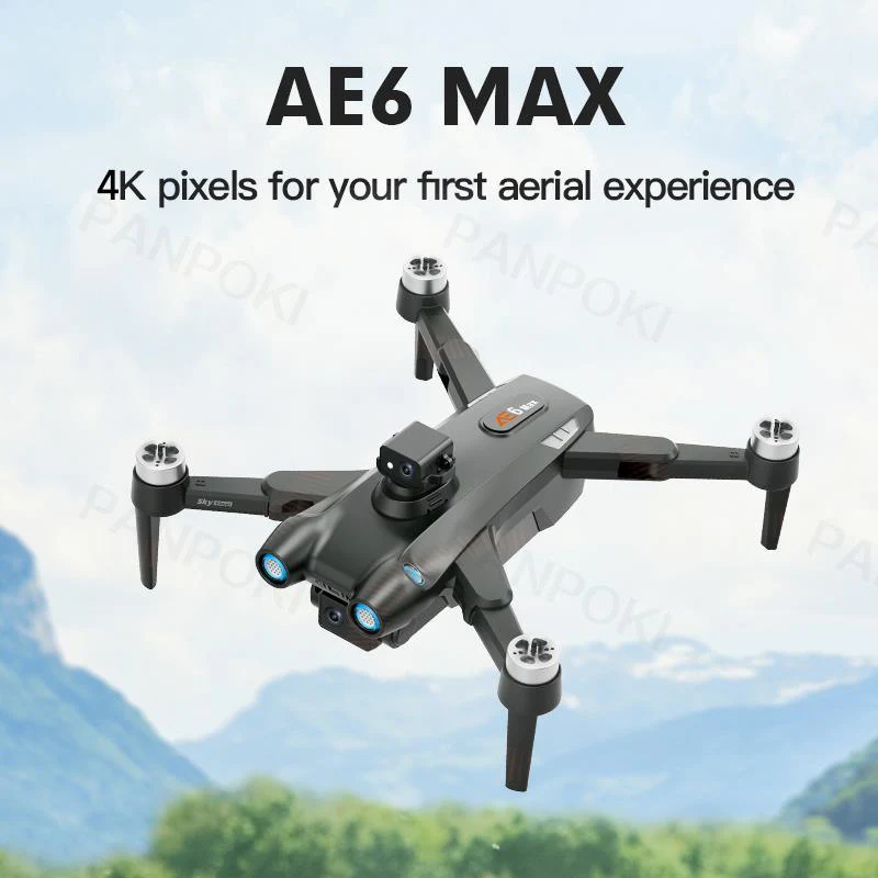 AE6 Max Drone - 4k Profesional GPS 2KM Quadcopter with 5G Camera TransmissIion Wifi FPV drone helicoptero Toys for Boys Professional Camera Drone