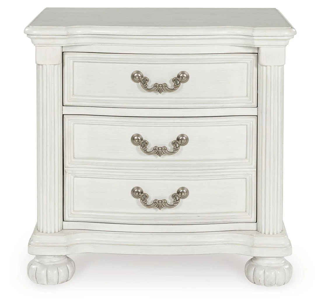 Montelaine - Three Drawer Night Stand - Antique White