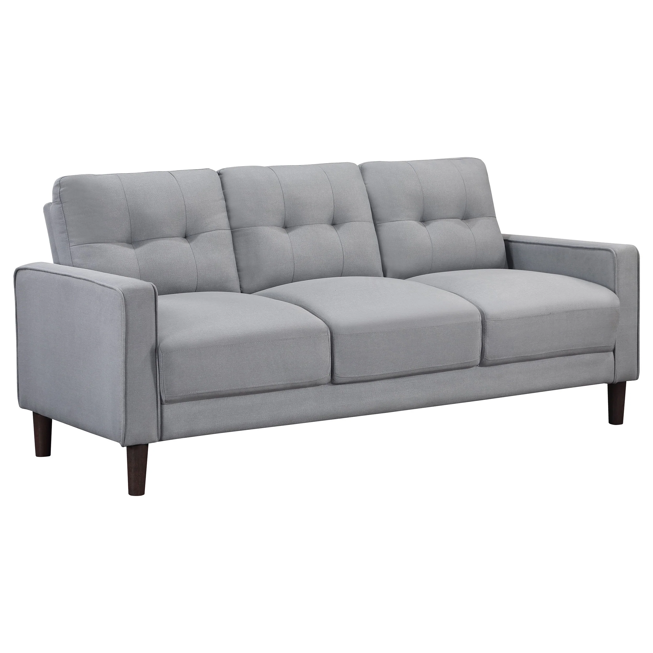 Bowen  Upholstered Track Arm Tufted Sofa Set Beige