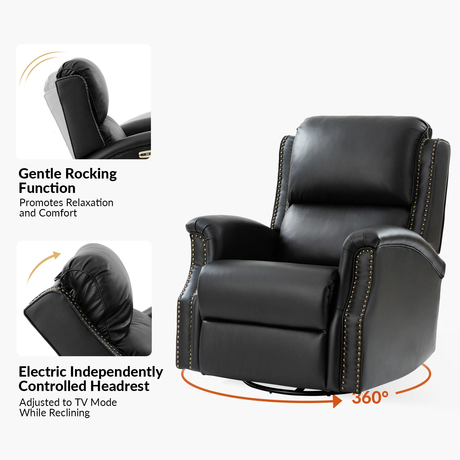 Andreas Glider Chair in Black