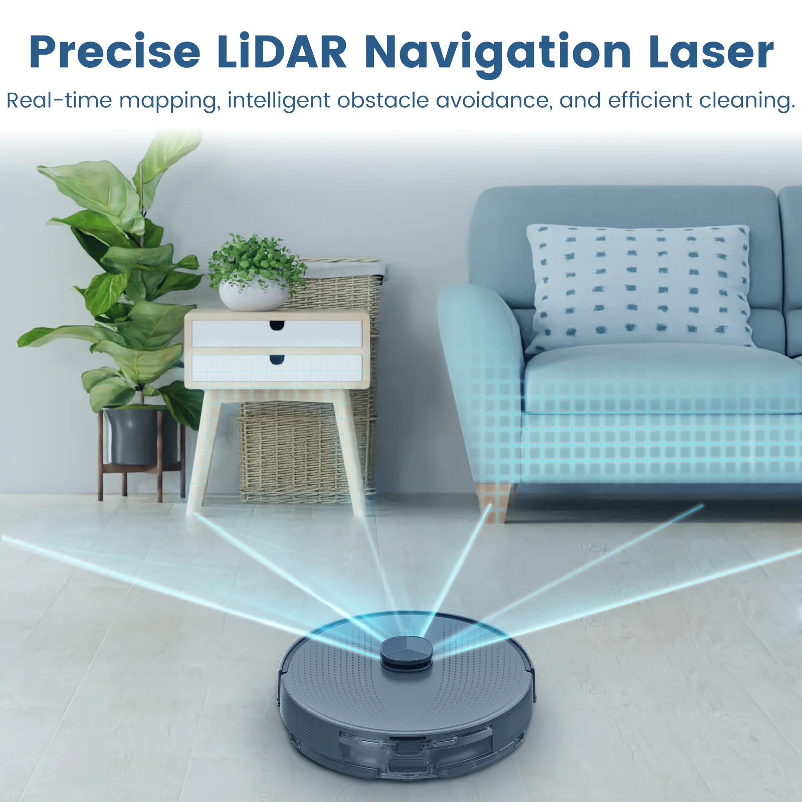 AIRROBO T25+ Robot Vacuum and Mop Cleaner - Self-Empty, 5500Pa Suction, Ultrasonic Carpet Detection