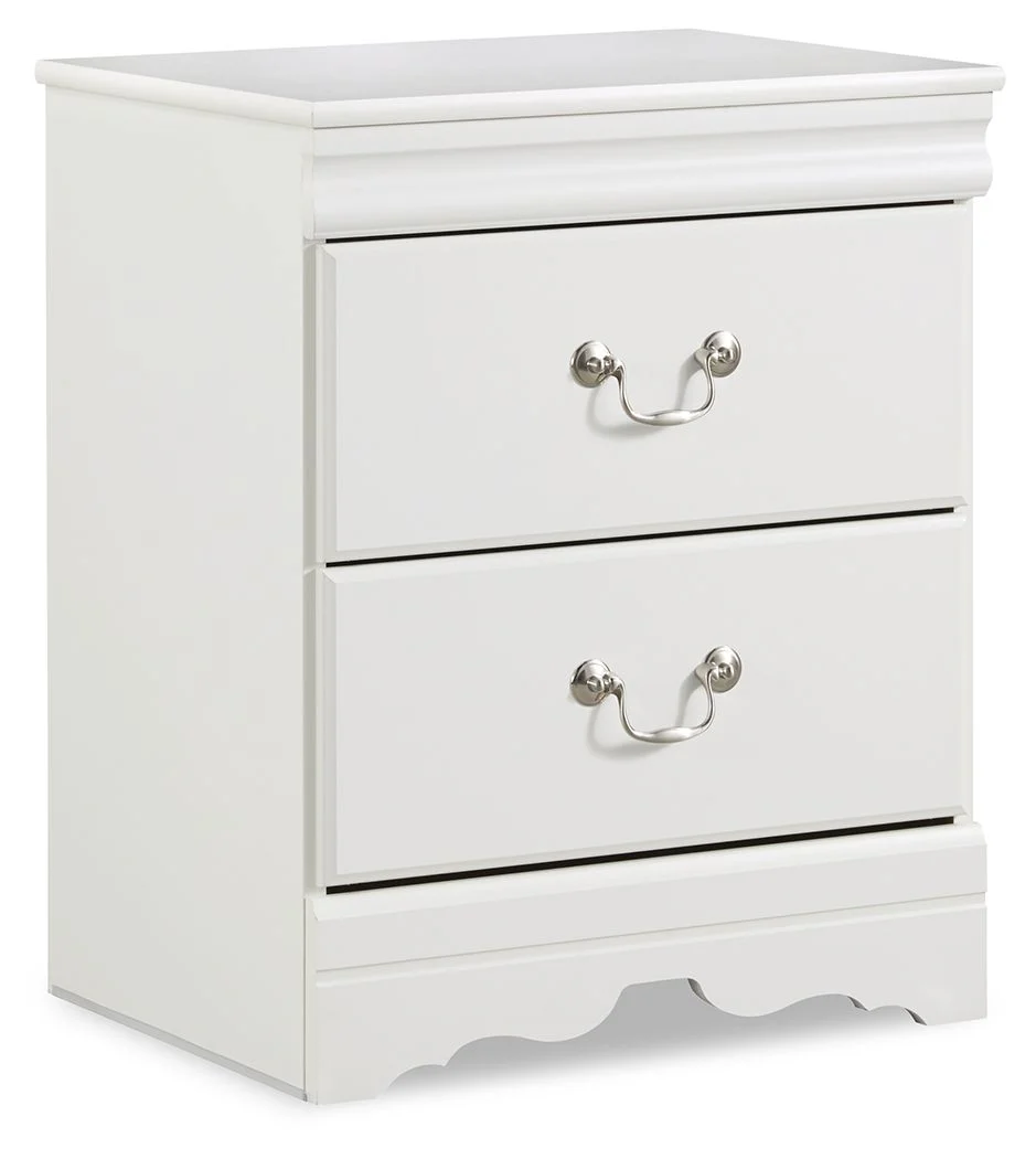 Anarasia - Two Drawer Night Stand - White