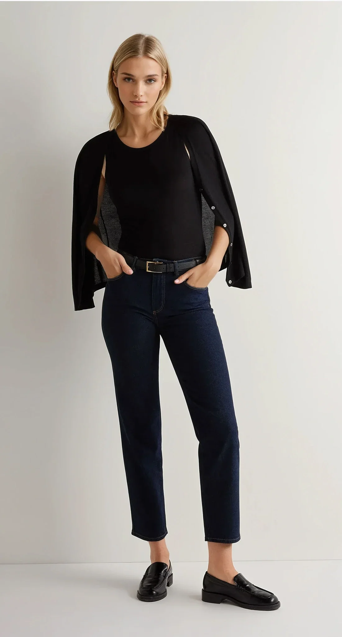 Women's Ella Superfine Cashmere Shell Top Black