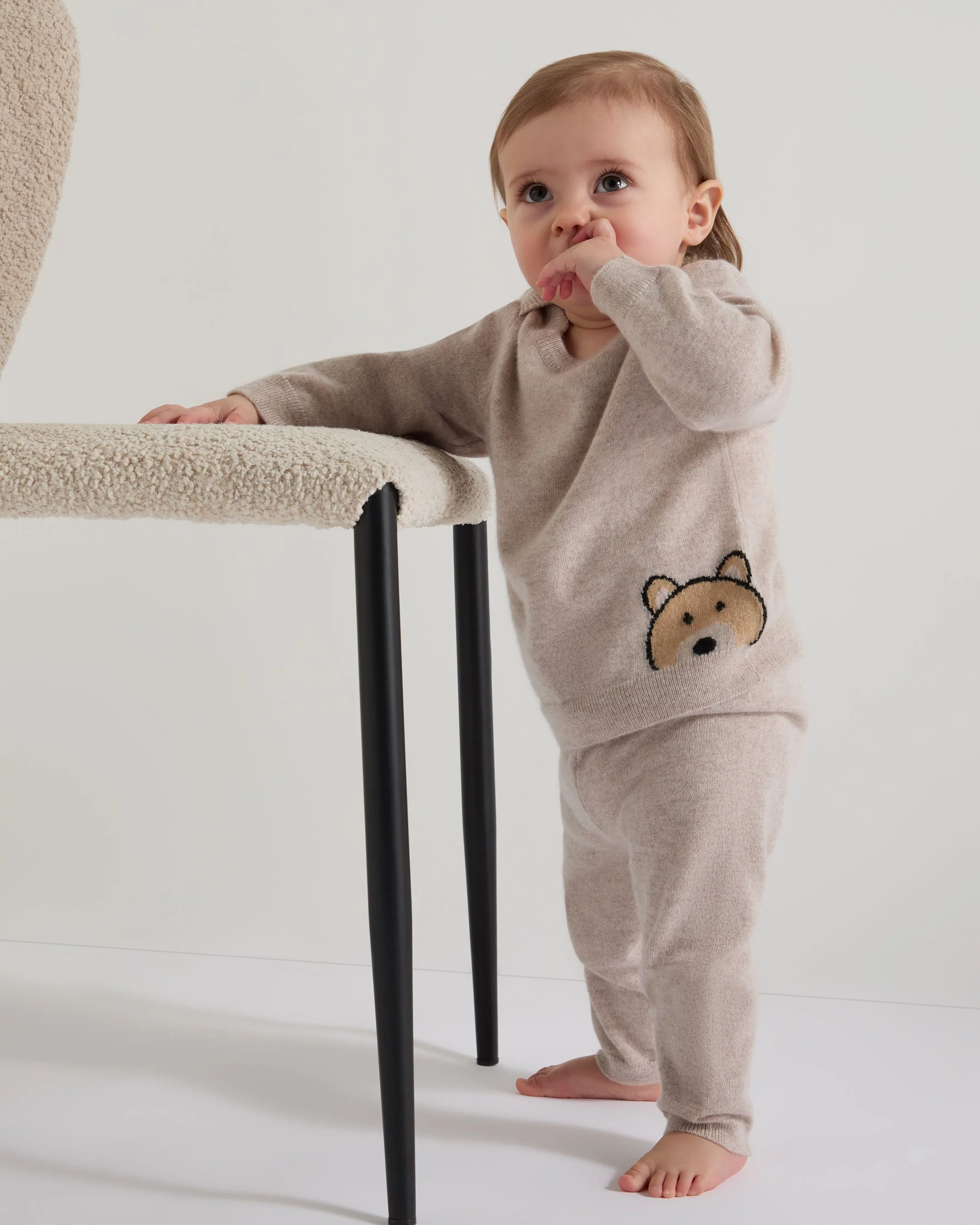 Bear Cashmere Sweater Light Oatmeal Brown