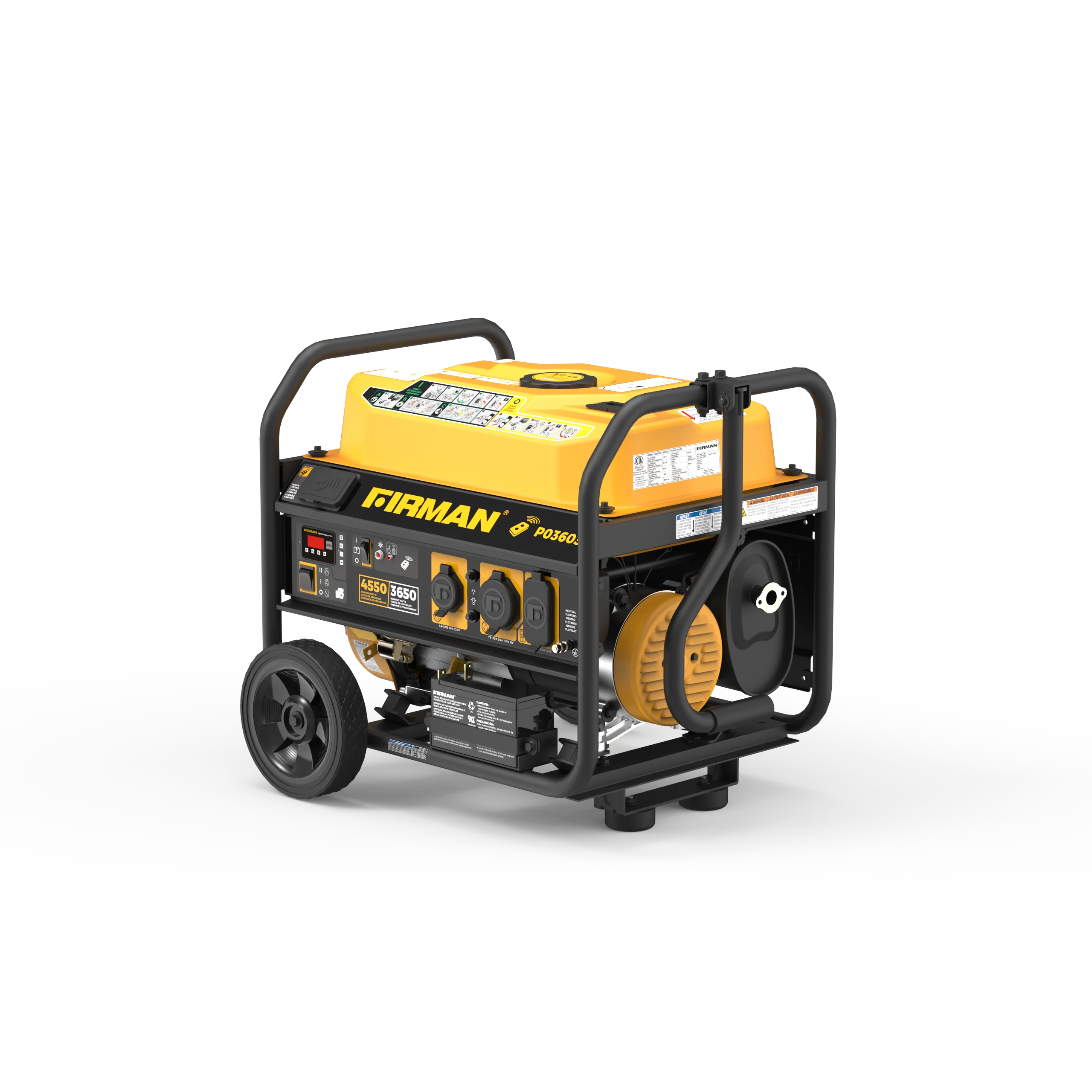 4550/3650 Watt Remote Start Gas Portable Generator cETL Certified With Wheel Kit