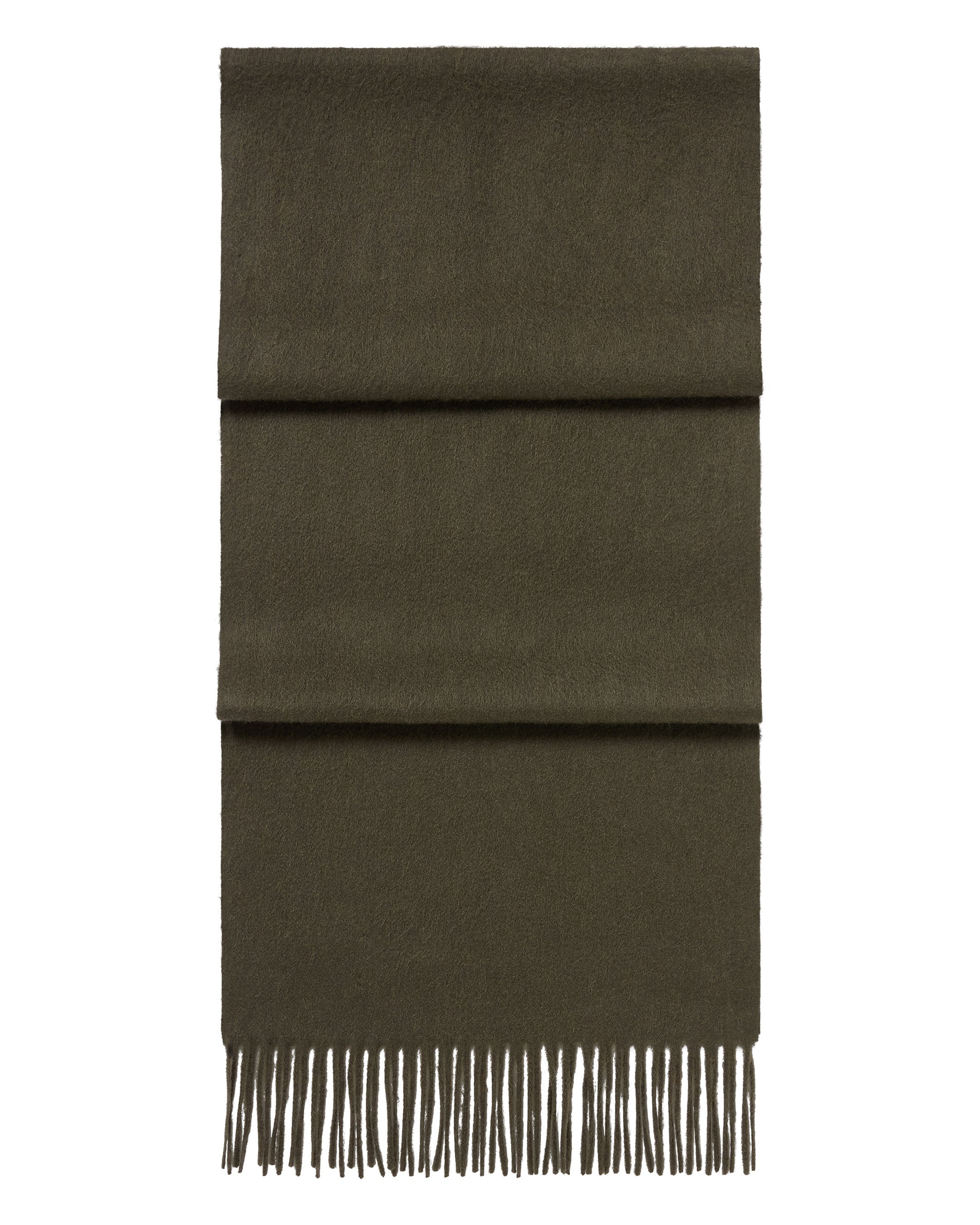Unisex Woven Cashmere Scarf Arabica Khaki Green