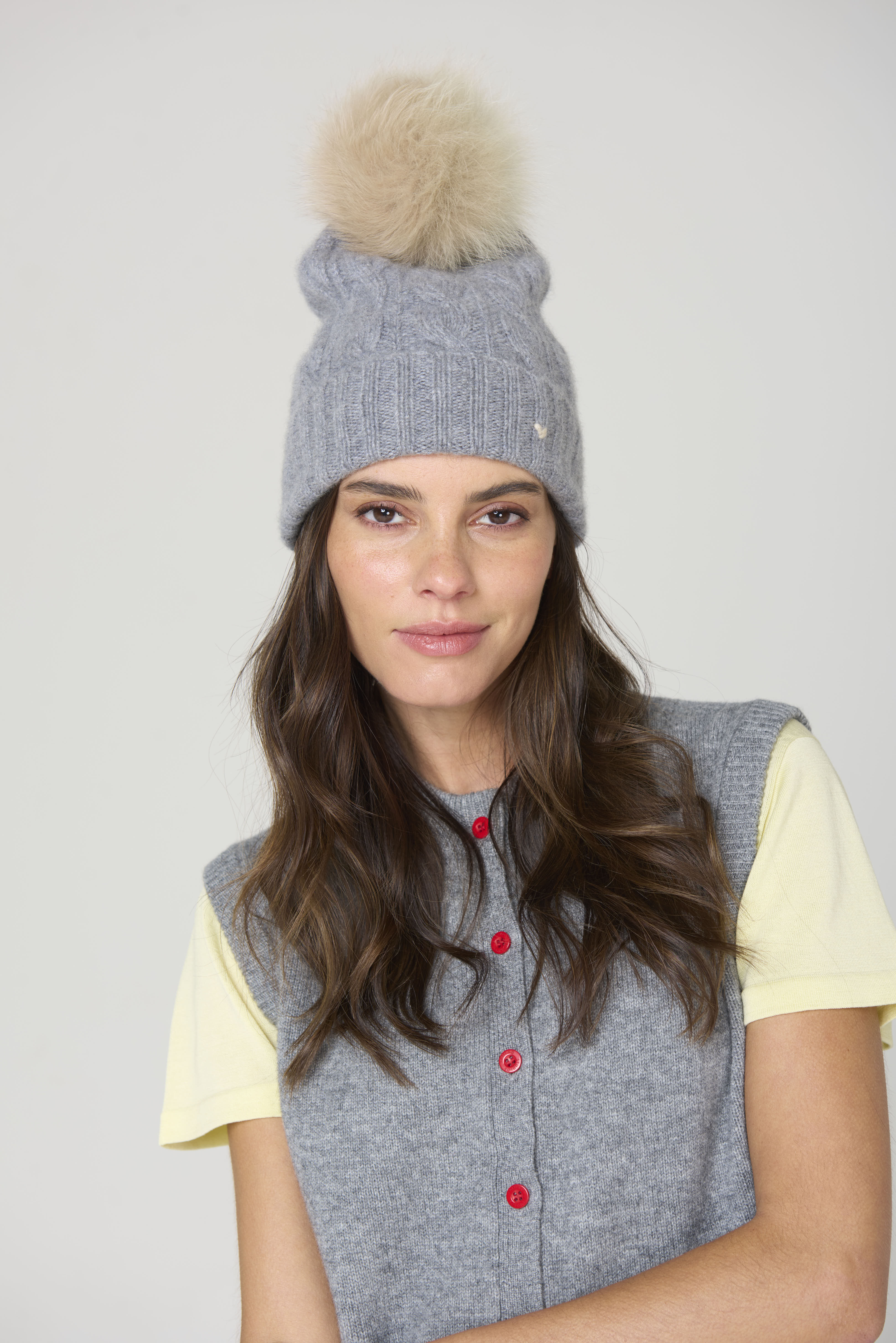 The Cable Beanie – Grey Melange