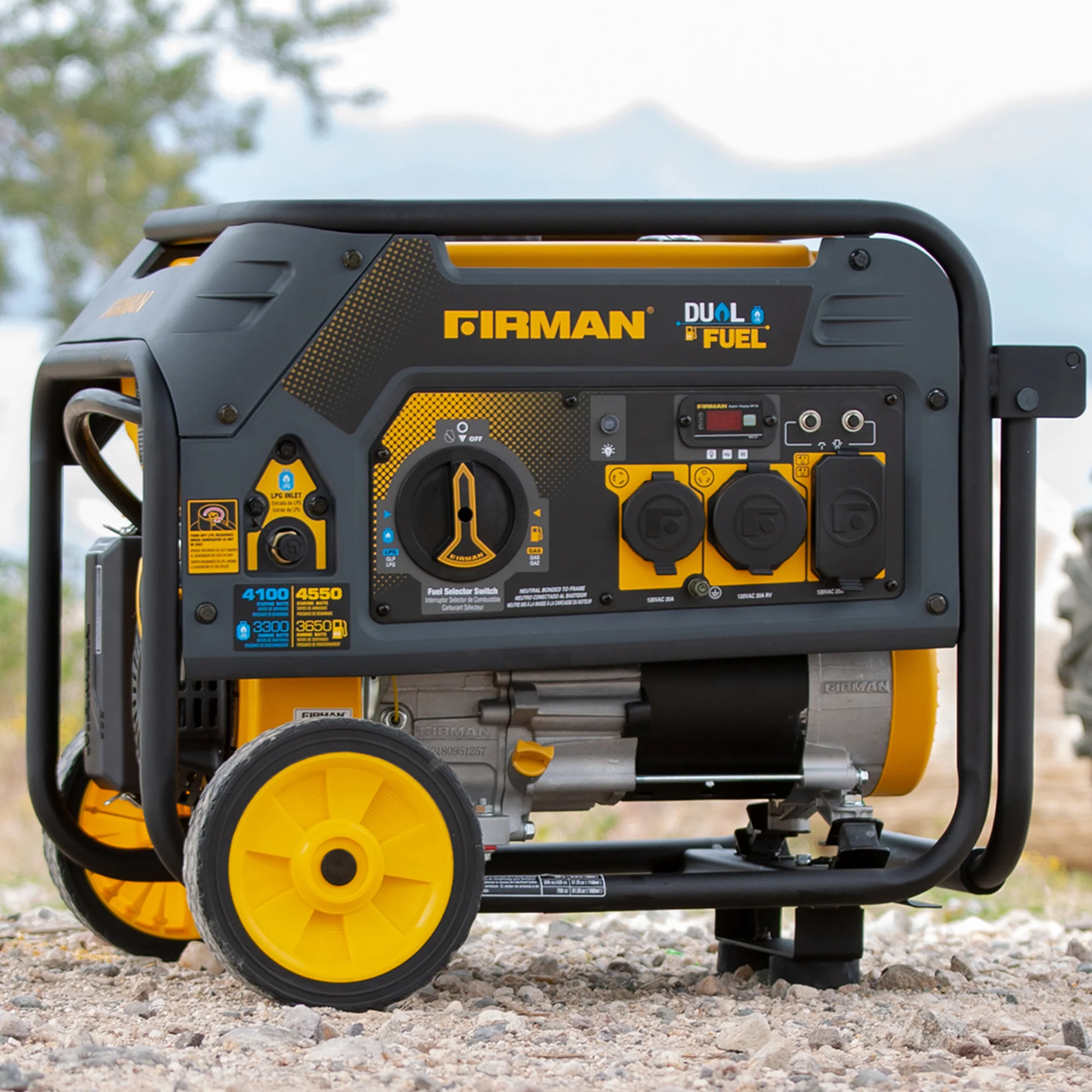Dual Fuel Portable Generator 3650W Recoil Start