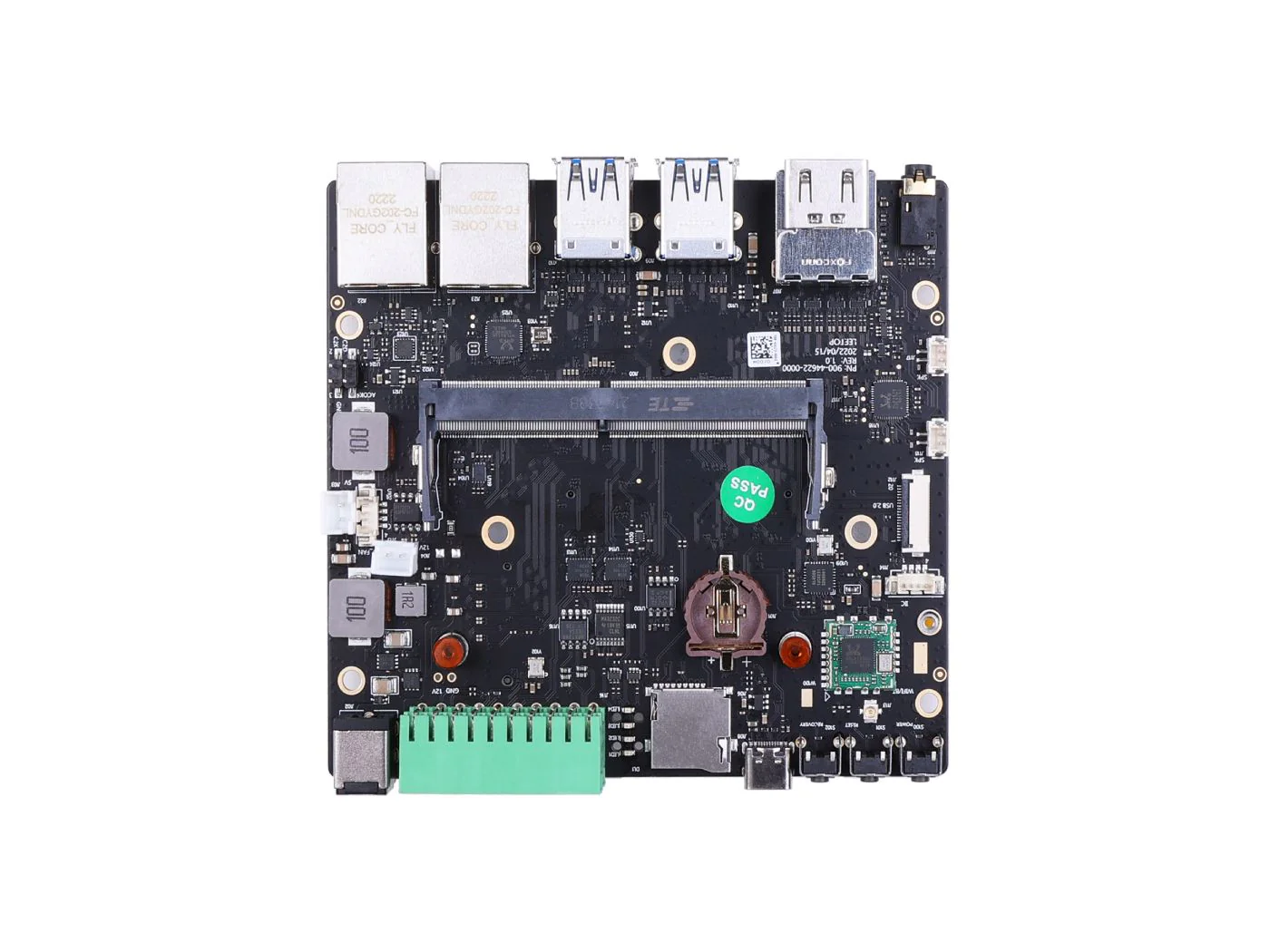 A205E Carrier Board for NVIDIA Jetson Nano/Xavier NX/TX2 NX with Dual GbE, 4x USB 3.1, 2x HDMI 2.0, M.2 Key M, RS232/RS485/CAN