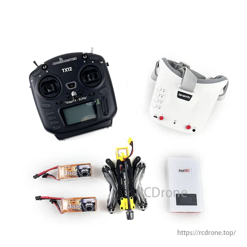 DarwinFPV FoldApe4 3S 4-Inch Folding Analog FPV Long Range Drone RTF Kit with TX12 Controller & Goggles