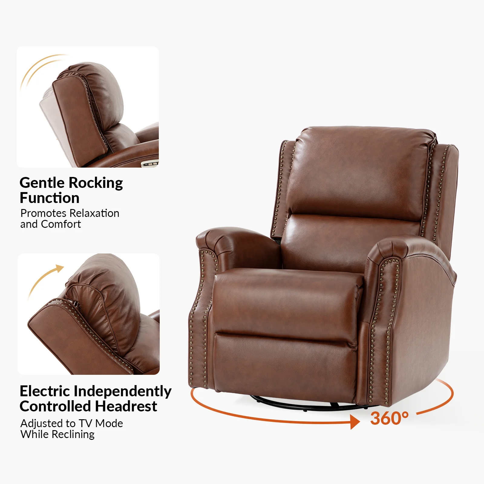 Andreas Recliner in Brown