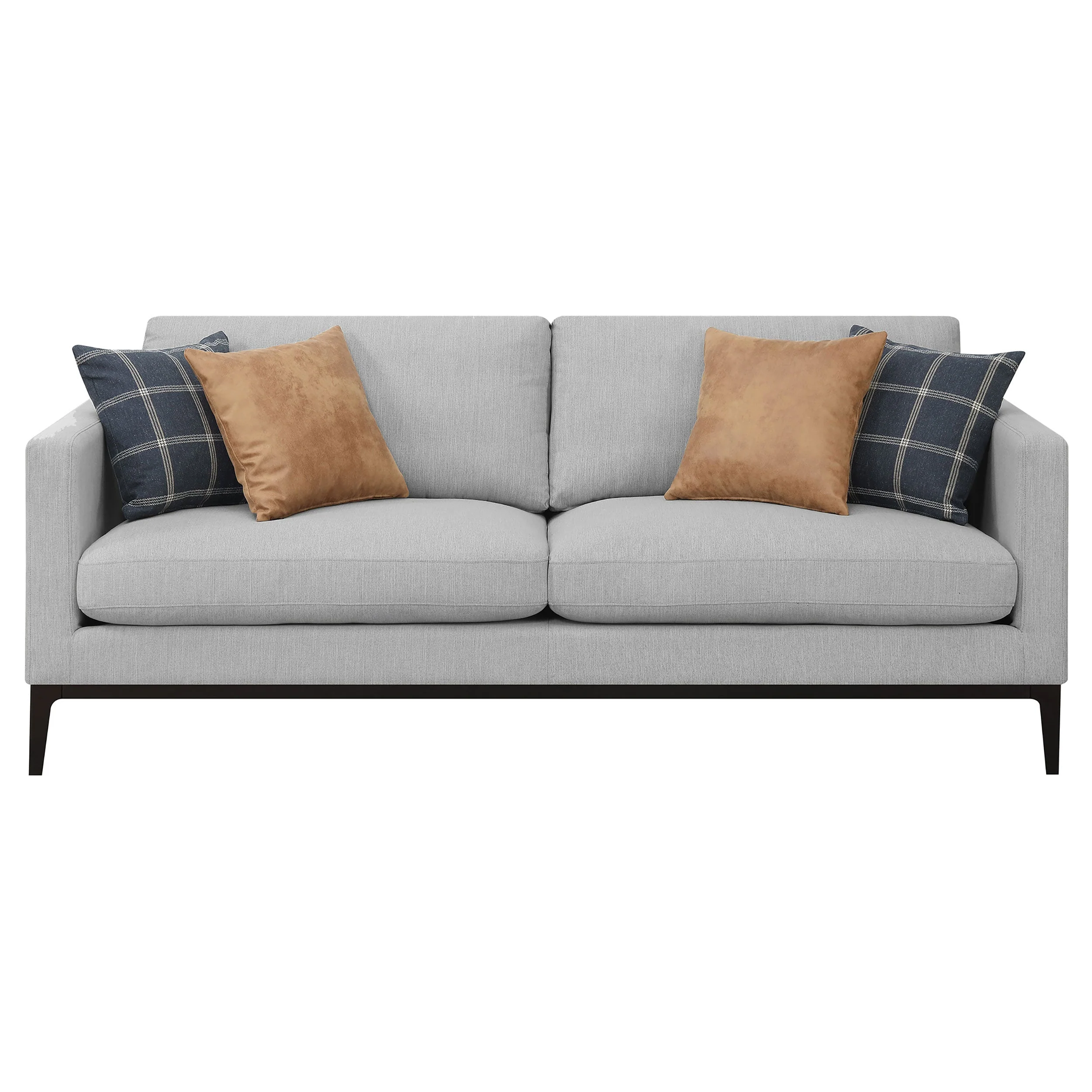 Apperson  Upholstered Track Arm Sofa Set Light Grey