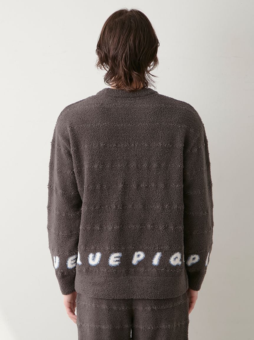 Night & Sweets MENS Baby Moco Pique Logo Jacquard Pullover
