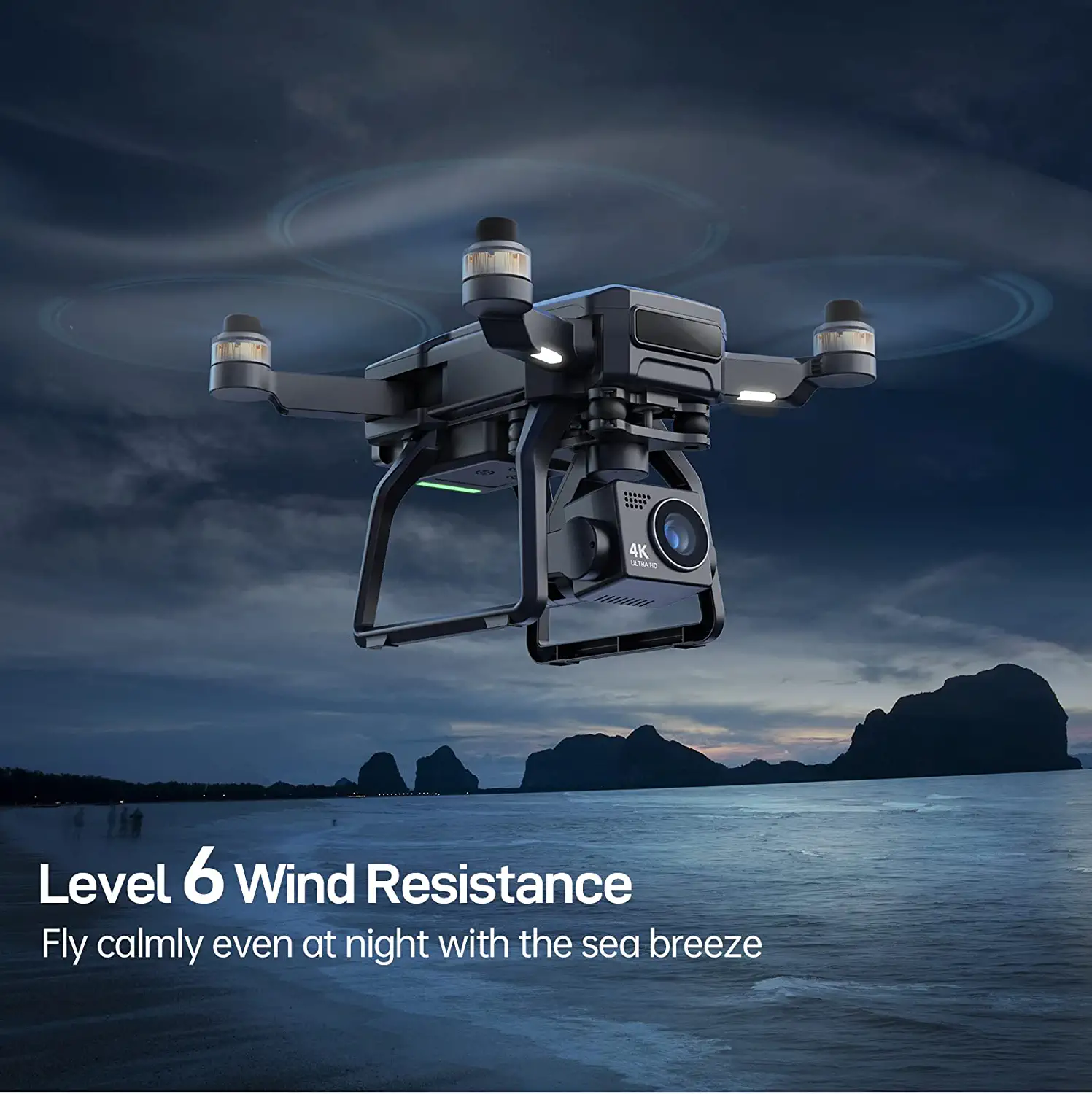 Bwine F7 Drone - with Camera for Adults 4K, 9800ft Video Transmission, Camera Drone with 3-Axis Gimbal, GPS Auto Return, Follow Me, Waypoints, Level 6 Wind Resistance, 2 Batteries for 50 Min Flight Time Professional Camera Drone