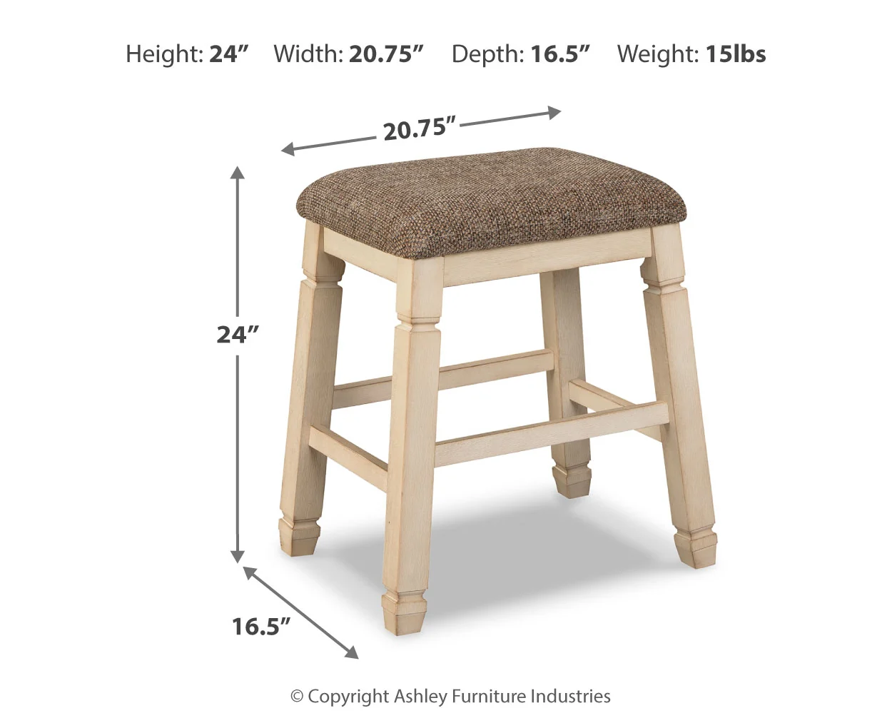 Bolanburg Upholstered Stool (2/CN)