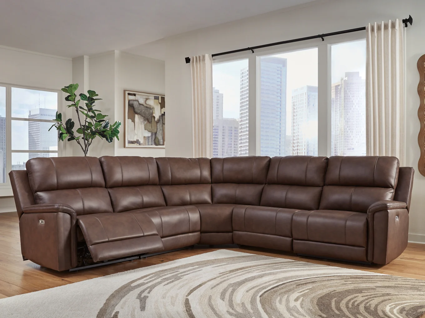 Beryton Power Reclining Sectional Set